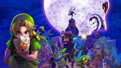Månen som håller på att störta ner på landet Termina och den tredagars tidsupprepning som Majora’s Mask bjuder på var några av Koizumis bidrag till spelet