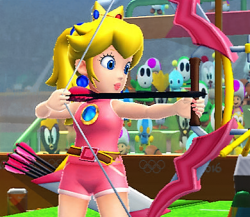 Peach skjuter pil