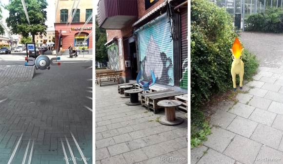 Pokémonjakt på Möllan i Malmö.