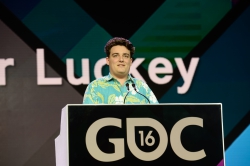 Palmer Luckey på årets Game Developers Conference. Foto: GDC