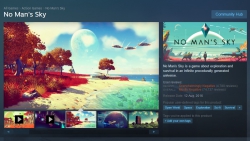Så här lär No Man's Sky-sidan på Steam inte se ut länge till.